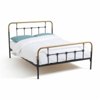 Кровать Металлическая Asper 140 x 190 см черный LA REDOUTE INTERIEURS  фото, kupilegko.ru